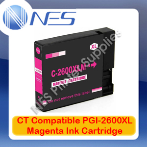 CT Compatible PGI2600XL-M MAGENTA High Yield Ink Cartridge for Canon IB4060/MB5060/MB5360